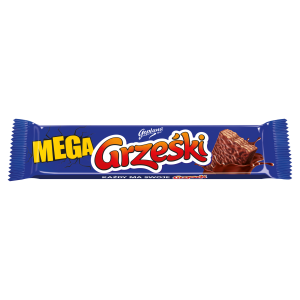 Grześki Mega wafel przekładany kremem kakaowym w czekoladzie 48g