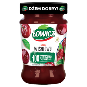 Łowicz dżem wiśniowy o obniżonej zawartości cukrów 280g