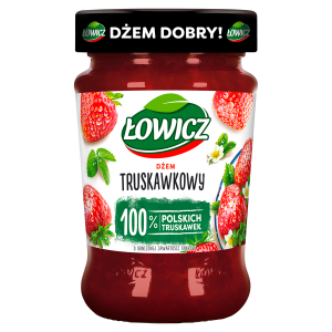 Łowicz dżem truskawkowy niskosłodzony 280g