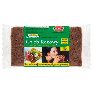 Mestemacher Chleb razowy pełnoziarnisty krojony 500g