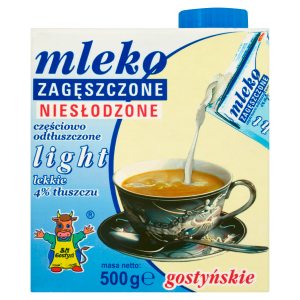 SM Gostyń mleko gostyńskie zagęszczone niesłodzone light 4 % tłuszczu 500g