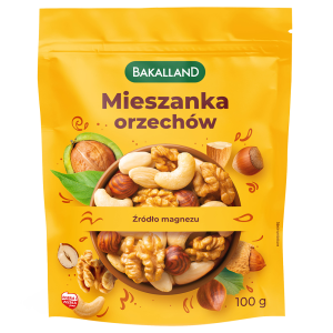 Bakalland Mieszanka orzechów - nerkowce, migdały, laskowe, włoskie 100g