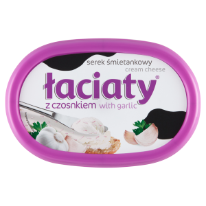 Łaciaty serek śmietankowy z czosnkiem 135g
