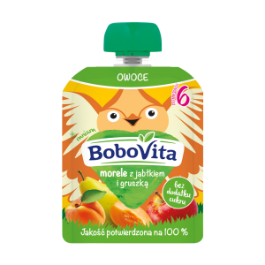 BoboVita mus morele z jabłkiem i gruszką po 6. miesiącu 80g