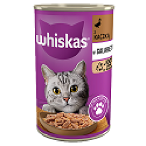 Whiskas z kaczką w galaretce, karma mokra dla kotów (puszka) 400g