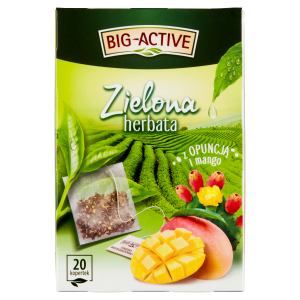 Big-Active Zielona herbata z opuncją i mango 20 torebek 34g
