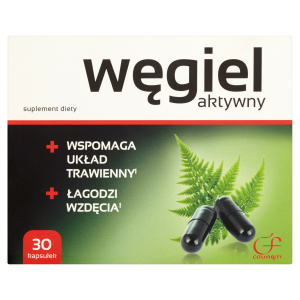 Colfarm Węgiel aktywowany na układ trawienny, suplement diety, 30 kapsułek