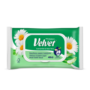 Velvet Papier Toaletowy Nawilżany Rumianek-Aloes 42 Szt