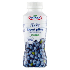 Piątnica skyr jogurt pitny typu islandzkiego jagodowy 330g