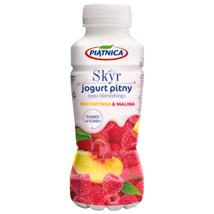 Piątnica skyr jogurt pitny typu islandzkiego nektarynka-malina 330ml
