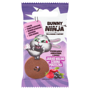 Ninja Bunny Przekąska owocowa o smaku jabłko-malina-czarna porzeczka 15g