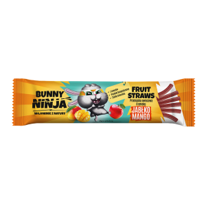 Ninja Bunny przekąska owocowa Fruit Straws o smaku jabłko-mango 16 g