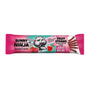 Ninja Bunny przekąska owocowa Fruit Straws o smaku jabłko-malina 16 g