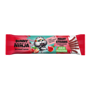 Ninja Bunny przekąska owocowa Fruit Straws o smaku jabłko-truskawka 16 g