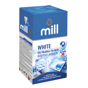 MILL Kapsułki do prania tkanin białych i jasnych White 30szt