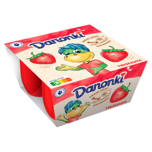 Danonki twarożek serek truskawkowy 4x50g