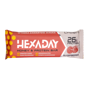 Łysoń Hexaday Baton proteinowy Malina 45g