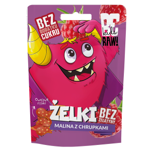 BeRAW Kids Żelki owocowe Malina z chrupkami dla dzieci bez dod. cukru 35g