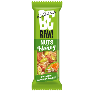 BeRAW Baton Nuts&Honey pistacje 30g