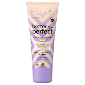 Better Than Perfect Nawilżająco-kryjący podkład z formułą No Transfer, 03 Light Beige