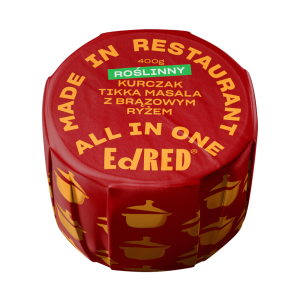 Roślinny kurczak tikka masala z brązowym ryżem 400g