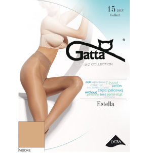 GATTA Rajstopy damskie Lycra ESTELLA półmat roz 03, 15 DEN, cieliste