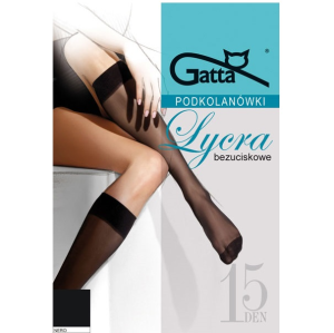 GATTA Podkolanówki Lycra półmat roz 92, 15 DEN, czarne