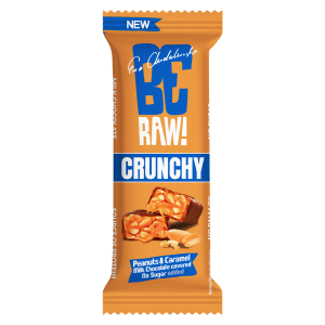 BeRAW Baton Crunchy Peanuts&Caramel Orzeszki z karmelem bez dodatku cukru 40g