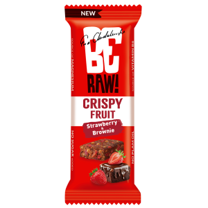 BeRAW Crispy Fruit Baton owocowy Truskawka Brownie 40g