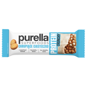 Purella baton proteinowy Chrupiące Ciasteczko 11g białka bez dodatku cukru 45g