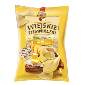 Wiejskie Ziemniaczki masło z solą chipsy 130g