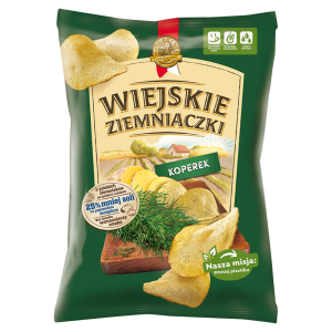 Wiejskie Ziemniaczki koperek chipsy 130g
