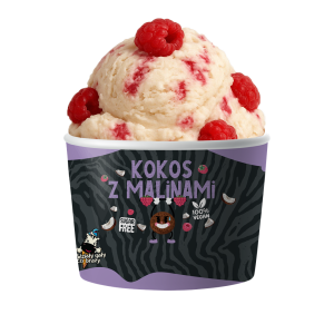 Widziały Gały Co Brały Lody Wegański kokos z malinami bez cukru 220ml