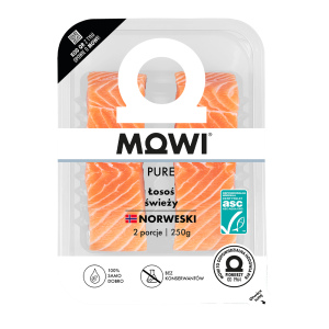 Mowi łosoś świeży ze skórą 2 x 125g