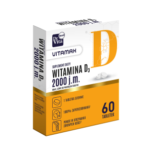 Dr Vita Witamina D 2000 j.m., suplement diety, 60 tabletek