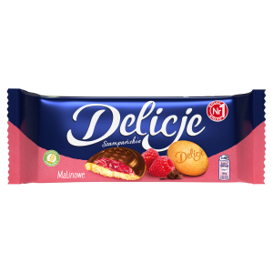 Delicje ciastka malinowe 147g