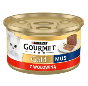 Gourmet Gold Mus z wołowiną karma dla kotów, puszka 85g