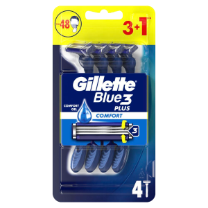 Gillette Blue3 Plus Comfort jednorazowa maszynka do golenia dla mężczyzn 4 sztuki