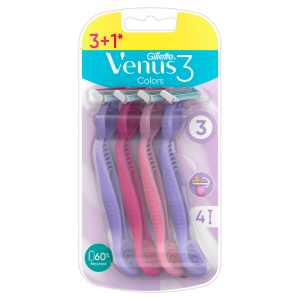 Gillette Venus 3 Colurs maszynki jednorazowe do golenia 4szt