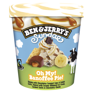 B&J Sundae Oh My! Banoffee Pie! lody bananowo-karmelowe 427ml