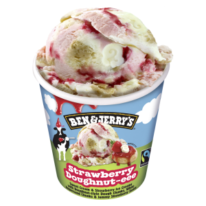 B&J Strawberry Doughnut-eee lody śmietankowo-truskawkowe 465ml