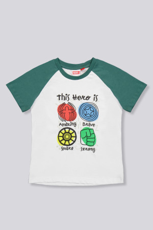 Marvel T-shirt Avengers - Branco - Algodão Menino tamanho 8