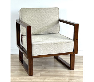 Designer-Sessel im Bauhaus-Stil ,,Leipzig - Walnuss"