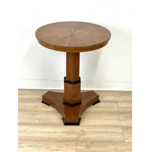 Biedermeier Beistelltisch rund Kirschbaum (S21)