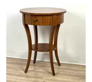 Biedermeier Beistelltisch rund Kirschbaum (S24)