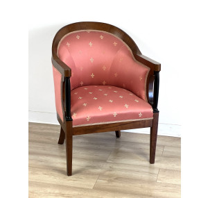 Bergère Sessel mit Säulen Nussbaum (F3A)