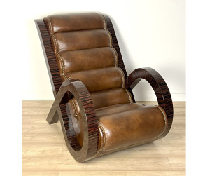 Art Deco Sessel mit Leder ,,ZURYCH”