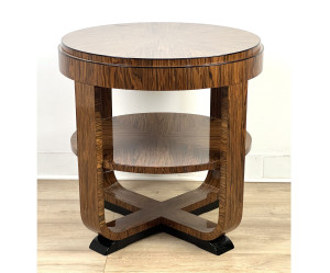 Runder Beistelltisch Art Deco "Hannover - Palisander"