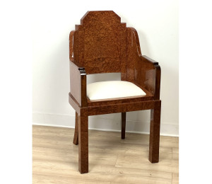 Art-Deco-Sessel "München" aus Amboina-Furnier