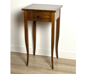 Nussbaum Schachtisch im Biedermeier-Stil (S22A)